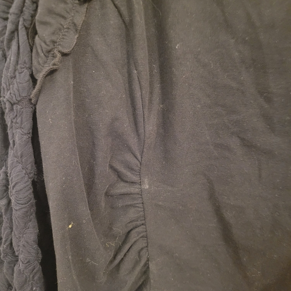 Free People Black Ruffled Top - Picture 2 of 4